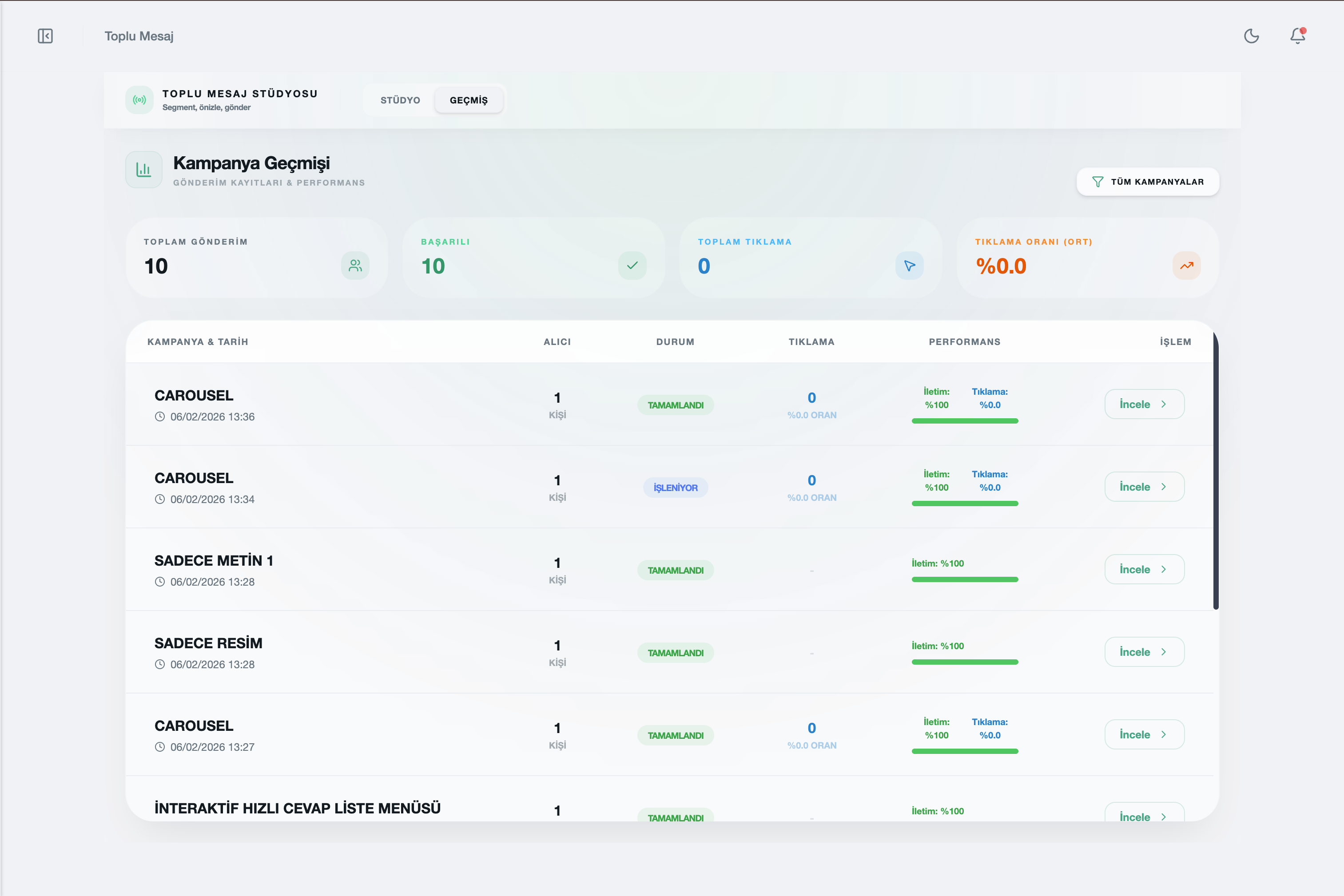 Kampanya Arşivi & Audit